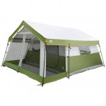 Ozark Trail 8-Person Family Cabin Tent 1 Room with Screen Porch,Green,Dimensions:12'x11'x7',45.86 lbs.