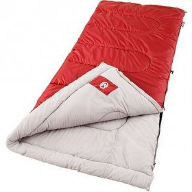 Coleman Palmetto 30F Rectangle Adult Sleeping Bag, Red