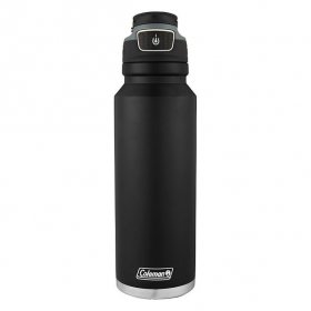 Coleman Autoseal FreeFlow Stainless Steel Insulated Water Bottle, 40 oz, Black