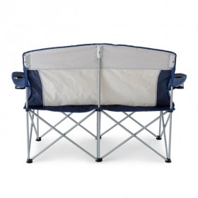 Ozark Trail Loveseat Camping Chair,Blue and Gray,Adult