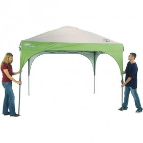 Coleman 10' x 10' Outdoor Canopy Sun Shelter Tent with Instant Setup, Green
