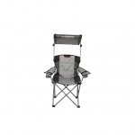 Ozark Trail Camping Chair with Shade,Black and Gray,Adult