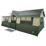 Ozark Trail Hazel Creek 12 Person Cabin Tent,3 Rooms,Green,Dimensions:20' x 9' x 84",65.2 lbs.