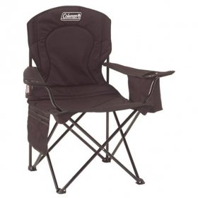 Coleman Adult Camping Chair with Built-In 4-Can Cooler, Black